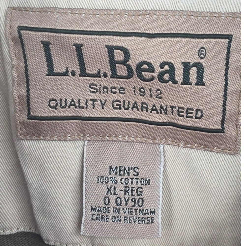 L.L. BEAN RUGBY POLO SHIRT MENS XL OLIVE GREEN VINTAGE LONG SLEEVE PREPPY BAGGY - Picture 11 of 13